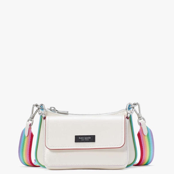 Double Up Rainbow Trim Crossbody - Picture 7 of 7